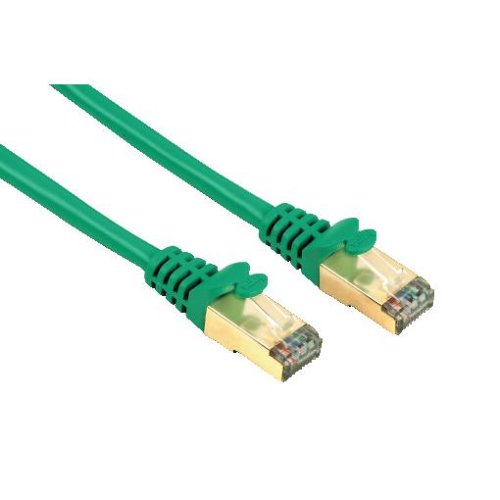 Heimkinosysteme: Hama CAT 5e-Patchkabel STP, 5,0 m, Gr�n, geschirmt