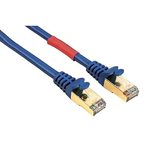 Heimkinosysteme: Hama CAT 5e-Cross-Over-Kabel STP, 5 m, Blau