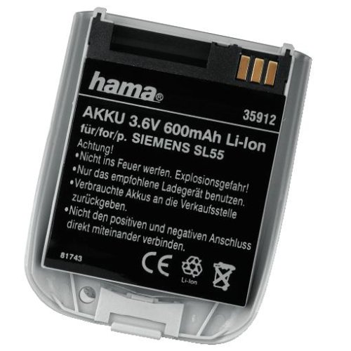 Heimkinosysteme: Hama Akku 3,6 V/600 mAh Li-Ion f�r Siemens SL55