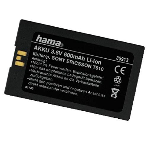 Heimkinosysteme: Hama Akku 3,6 V/600 mAh Li-Ion f�r Sony Ericsson T610