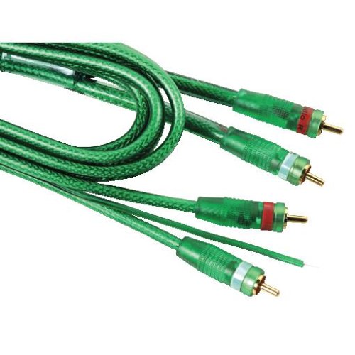 Heimkinosysteme: Hama LED-Cinch-Kabel 2 Stecker - 2 Stecker, 5,0 m, Gr�n, mit Remote