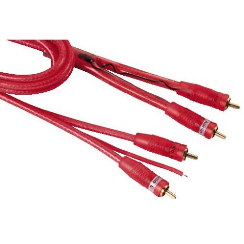 Heimkinosysteme: Hama LED-Cinch-Kabel 2 Stecker - 2 Stecker, 5,0 m, Rot, mit Remote