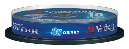 Verst&auml;rker und Receiver: Verbatim DVD+R 8X 4,7GB Scratch Resistant Surface 10er Spindel DVD-Rohlinge