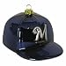 Milwaukee Brewers 4" MLB Glass Baseball Hat Ornament (Set of 2)