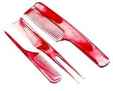 Revlon RV2537 Color Swirl Double Tail, Purse size Tail and Large Comb Combo