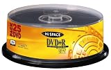 Hi-Space DVD+R 4.7GB 4X 25 pack in cake box