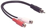 RCA "Y" ADAPTOR 2 (F) TO 1 (M)