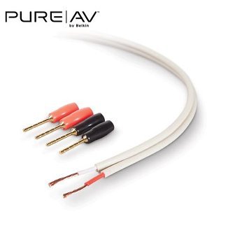 Kamerazubehoer: Belkin PureAV16-Gauge Lautsprecherkabel und Stecker aus der Blue-Serie weiss 7,6 m