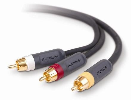 Kamerazubeh&ouml;r: Belkin PureAV Composite Video- und Audiokabelsatz aus der Blue-Serie 1,8 m