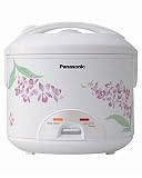 Panasonic SR-TE18NVO 10-Cup Rice Cooker/Warmer with Moisture Cap, White/Violet Orchid