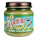Earths Best Organic Summer Vegetable Dinner Baby Food, 4 oz