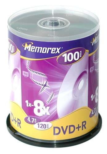 MP3 Player: Memorex DVD+R 8x Speed 100er Spindel DVD-Rohlinge