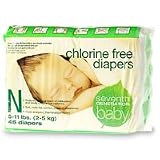 Seventh Generation Chlorine Free, Hypo-Allergenic Disposable Baby Diapers - Newborn (5-11 lbs.) 46 Diapers