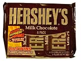 Hersheys Milk Chocolate Candy, Six 1.55 oz Bars, 9.3 oz