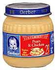 Gerber 2nd Foods - Pears & Chicken, 4 oz
