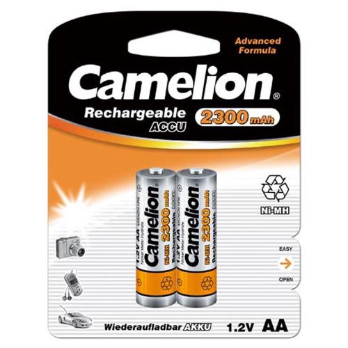 Camcorder: Camelion Mignon AA Digital Spezial Akku NiMH 2300mAh schnellladef�hig, 2er Blister (2 St�ck)