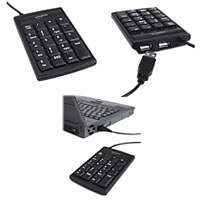 Digitalkameras: Dicota Abacus Pro Eingabetastatur mit Taschenrechner und 2 Port USB-HUB