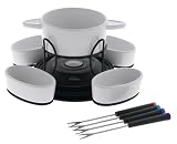Trudeau Lazy Susan Chocolate Fondue Set