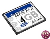 Kingston CF/4GB-S 4 GB ElitePro CompactFlash Card (Retail Package)