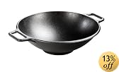Lodge Pro-Logic 14-Inch Cast-Iron Wok with Loop Handles