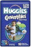 Huggies Convertibles Diaper-Pants Step 5 (Over 27 Lbs), Pack of 52 Diaper-Pants