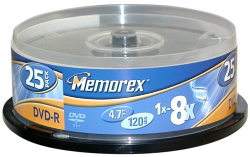 MP3 Player: Memorex DVD-R 25er Spindel 8x Speed DVD-Rohlinge