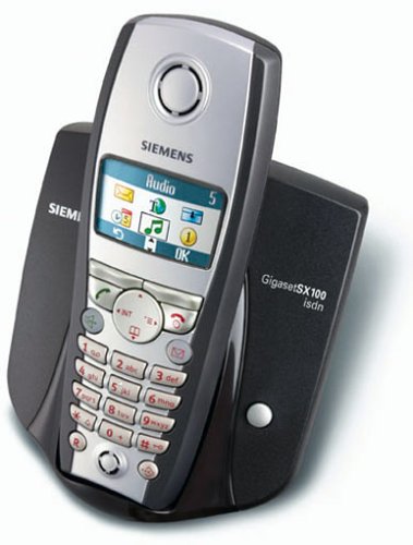 Festplatten: Siemens Gigaset SX100 isdn colour, espresso, Schnurloses Telefon
