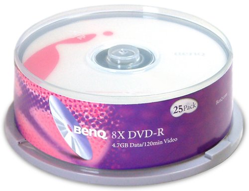 Kamerazubeh&ouml;r: Benq DVD-R 25er Spindel 4,7GB 8x Speed DVD-Rohlinge