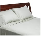 Divatex 230-Thread-Count Sateen Twin Sheet Set with Bonus Standard Pillowcases, Sage