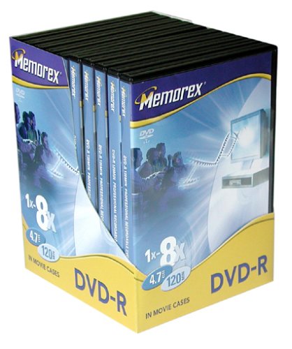 MP3 Player: Memorex DVD-R 8x Speed 10er Videobox DVD-Rohlinge