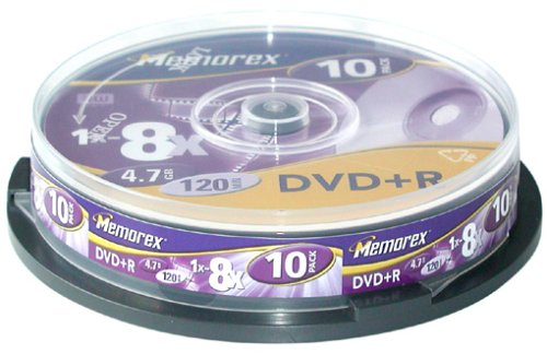 MP3 Player: Memorex DVD+R 8x Speed 10er Spindel DVD-Rohlinge