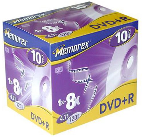 MP3 Player: Memorex DVD+R 8x Speed 10er Jewel Case DVD-Rohlinge