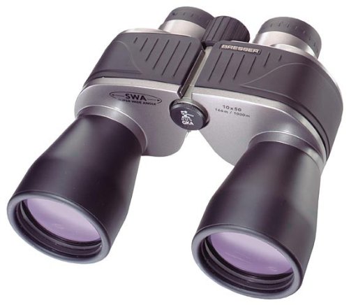Kamerazubeh&ouml;r: Bresser SWA 10x50 Fernglas silber-schwarz Weitwinkel