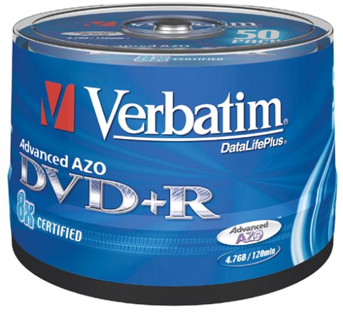 Verst&auml;rker und Receiver: Verbatim DVD+R 8x Speed Scratch Resistant Surface 50er Spindel DVD-Rohlinge
