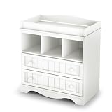 Pure White Country Style Changing Table