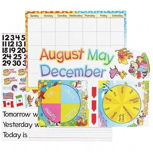 Monthly Calendar (with Cling) Bulletin Board Set
