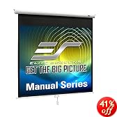 Elite Screens Manual Pull Down Projection Screen, 1:1 Aspect Ratio-99in (Matte White)