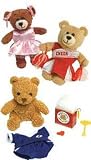 Build-A-Bear Stuff & Clip Kit Assortment with Stuffing, Mini Heart, Stuffing Tool, and Outfit