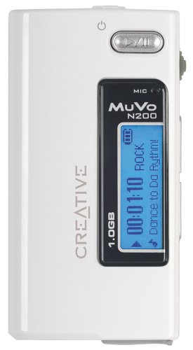 Camcorder: Creative MuVo Micro N200 Tragbarer MP3-Player 1 GB wei�