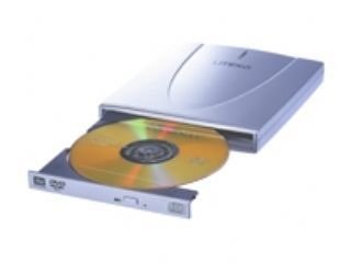 Lautsprecher: Lite-On externer DVD Brenner (DVD Dual DL USB2.0 Slim Retail, DVD +8x4x -8x4x DL +2.4x 8.4GB 8x DVD-Rom, 24x CD-Rom)