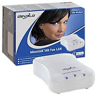 Digitalkameras: devolo MicroLink 56k Fun LAN Modem extern 56000 bps Ethernet V.92 AT