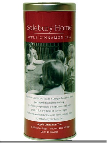 Solebury Home Teas in Decorative Tin, Apple Cinnamon Tea (15 Bags)