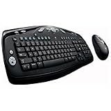 Logitech LX 300 Cordless Desktop Keyboard / Mouse - Black