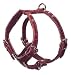 Leather Dog Collar : Two-Ply Latigo Dog Harness with Studs model 176 DSTD (Burgundy, M: Neck strap adjusts 19-25 in. Chest 28-34 in.)