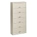 Hon 626LQ Six Fixed Shelf File, Receding Locking Doors, 600 Series, Letter Size, Light Gray