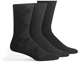 Bill Blass Mens Fancy Crew Dress Sock, 3-Piece