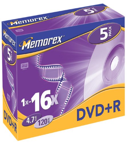 MP3 Player: Memorex DVD+R 16x Speed 5er Pack Jewel Case DVD-Rohlinge