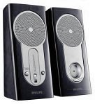 Philips MMS223/17 PC Multimedia Speakers with LCD Clock and FM Radio
