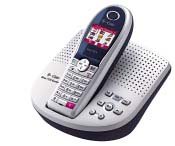 T-Com Sinus 712A Komfort aquablau, silber schnurlos DECT Telefon mit Anrufbeantworter