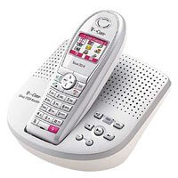 T-Com Sinus 712A Komfort polarweiß, silber schnurlos DECT Telefon mit Anrufbeantworter